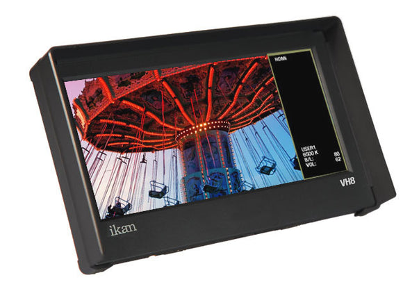 ikan VH8 8-inch HDMI Monitor w/ HD Panel - Canon 900 DV Battery Plate