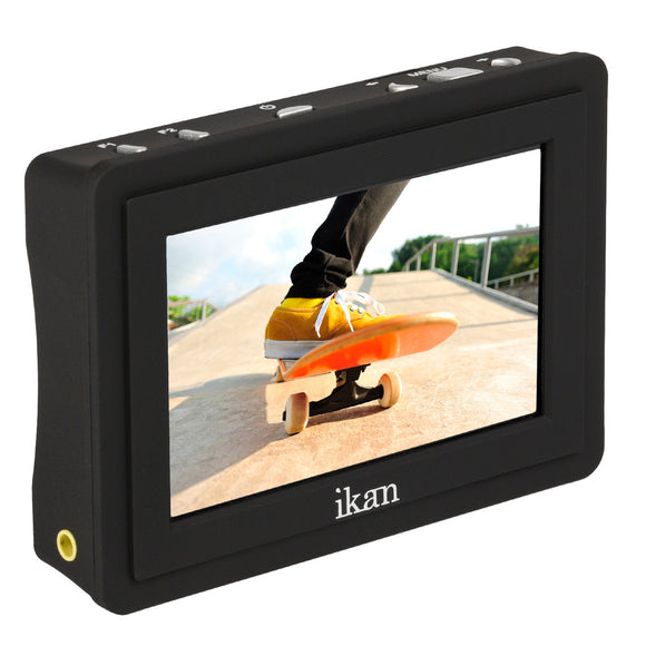 Ikan VL35 3.5 Inch 4K Signal Support HDMI On-Camera Field LCD Monitor with Canon LP-E6 Battery Plate