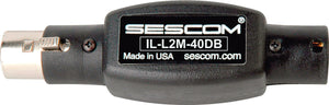 Sescom IL-L2M-40DB 40dB Inline Audio Pad with Hot Audio Controller