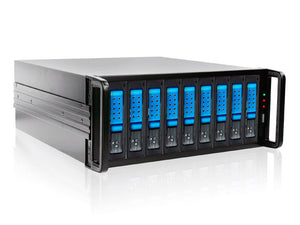 iStar DAGE409U40DEBL-PM 4U 9-bay eSATA Port Multiplier Trayless Hotswap