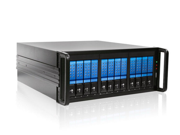 iStar DAGE412U40DEBL-3MS 12-bay miniSAS SFF8088 Trayless Hotswap Rackmount