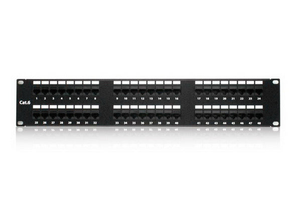 iStar WA-PP48-C6 48 Ports 2U Cat6 Patch Panel