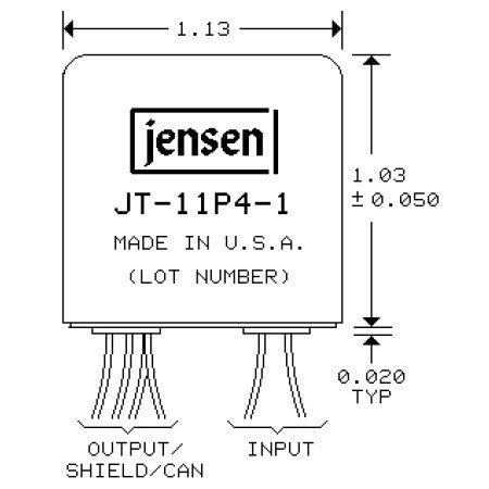 Jensen JT-11P4-1-1 Line Input Transformer