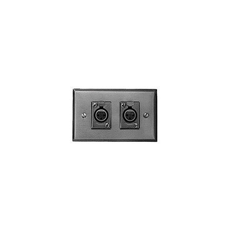 Switchcraft K3FS XLR Wall Plate - with Two D3F - Horizontal