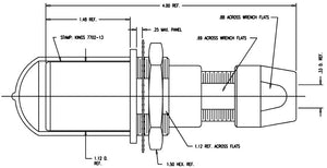 Kings 7702-13 Tri-Loc Jack Bulkhead Connector