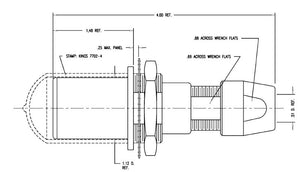 Kings 7702-7 Rear Mount Female Tri-Loc Bulkhead Connector