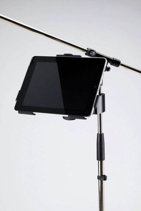 K&M 19720 iPad Holder with clamp-on mount