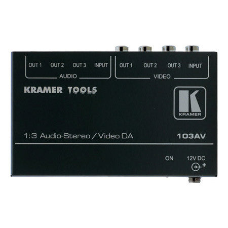 Kramer 103AV 1:3 Composite Video & Stereo Audio Distribution Amplifier