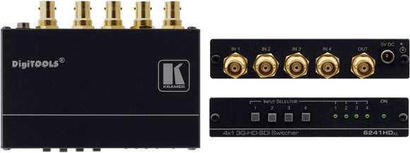 Kramer Tools 6241HDXL 4x1 3G/HD-SDI Switcher