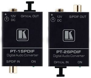 Kramer PT-2SPDIF TOSLINK to S/PDIF Digital Audio Format Converter