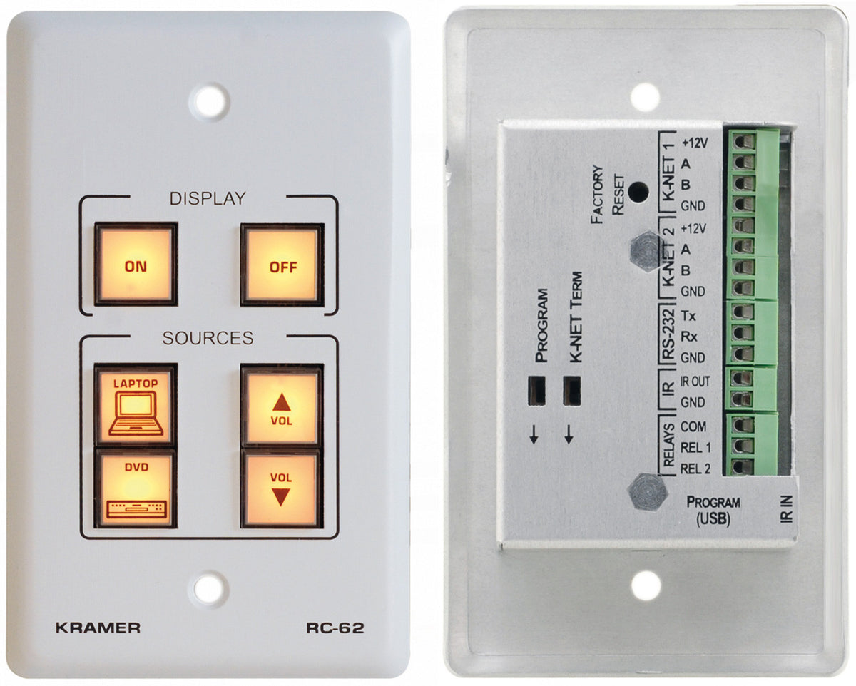 Buy Kramer RC-62 6-Button Room Controller with Printed Group Labels KR ...