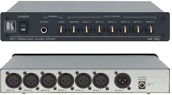 Kramer VA-15XL 6X1 Balanced Audio Mixer