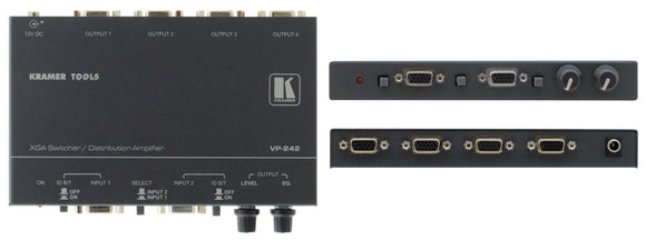 Kramer Tools VP-242 XGA/VGA 2X1 Switch & 1X4 DA