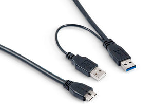 LaCie 9000152 Y USB3 Cable Micro B to 2x A Male for Rugged Mini