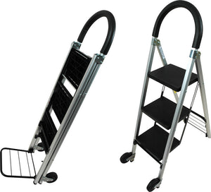 Ladderkart 2 in 1 300lb Capacity Ladder and Handtruck with 250lb Capacity