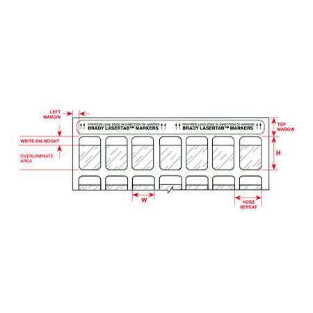 Brady LAT-17-361-2.5 1x1 Inch Printable Polyester Labels (2500 Pack)