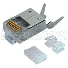 L-Com TDS8PC6 Category 6 Rated RJ45 Crimp Plug (8X8) - Shielded - 50 Pack