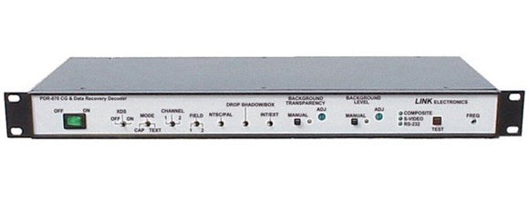 Link Electronics PDR-870 Closed Caption Decoder & Data Recovery Decoder RS-232