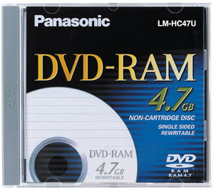 Panasonic LM-HB47LU 2x-3x Rewritable Single-Sided DVD-RAM Disc With Cartridge