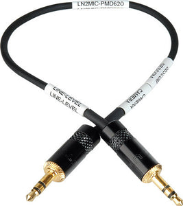 Sescom LN2MIC-PMD620 3.5 Line to Mic 33dB Att. 9 Inch DSLR Cable-Marantz PMD620