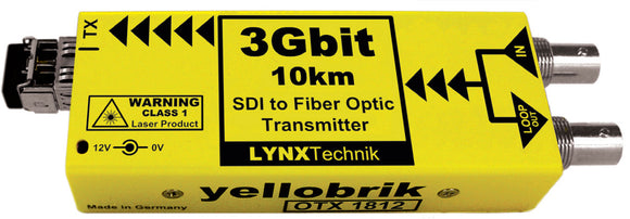 Yellobrik OTX-1812-LC 3Gbit Fiber Optic to SDI Transmitter - 10km LC singlemode