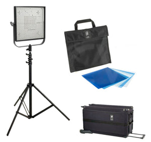 LitePanels LP1-BCF 4-Light Kit with Bag & 4 Stands & 4 Gels