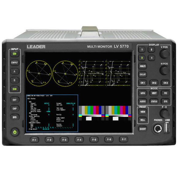 Leader Multi-Monitor Base Unit Supports 2 x 3G/HD/SD-SDI includes LV5770-OP09