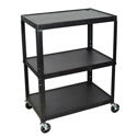 Luxor AVJ42XL Steel Adjustable Height Extra Large AV Cart