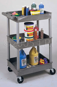 Luxor STC11G Two Shelf Tub Cart 18x24 Gray