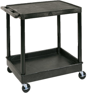 Luxor TC21 Two Shelf Tub Cart 32x24 Black