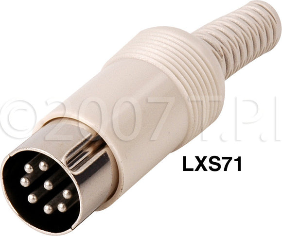 Din Connector 5-Pin (MIDI Type) 180 DG Male Cable End