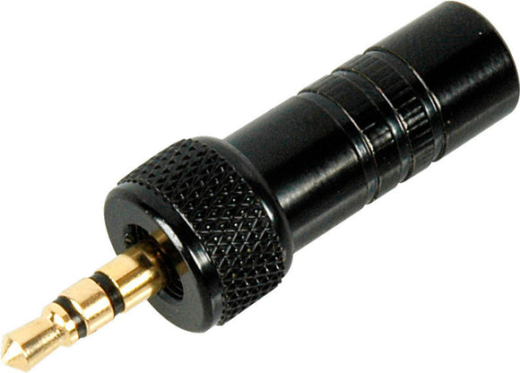 Locking 3.5mm Stereo Audio Plug Black