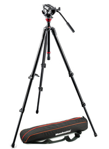 Manfrotto MVH500AH-755XBK Lightweight Fluid Video System / Aluminum Legs / MDeVe