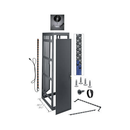 Middle Atlantic MRK-4426-AV-AB 44 Space 26 Inch Deep AV Rack Without Side Panels