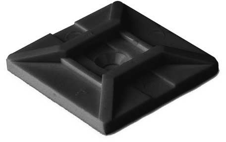 HellermannTyton Black Tie Mount 1.115 x 1.115 100 Pack