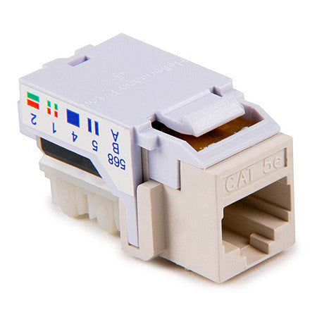 HellermannTyton Cat 5e 110 Punchdown Keystone Module-Ivory