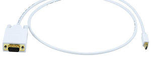 Mini-DisplayPort to VGA Cable White 3FT