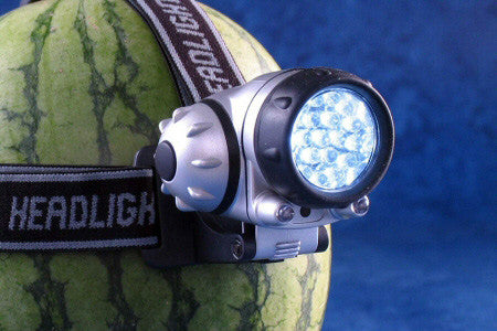 Melon Light Head Mountable 25 White LED Flashlight