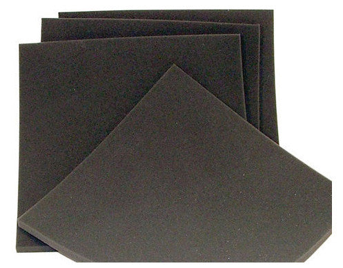 WSF-1 12in x 12in x 1/4 Inch Thick Black Wind Screen Foam