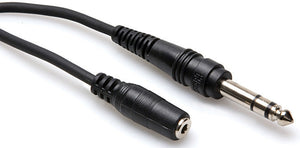 Hosa MEE-325 1/4in TRS Male to 3.5 mm Female Headphone Extension Cable 25FT