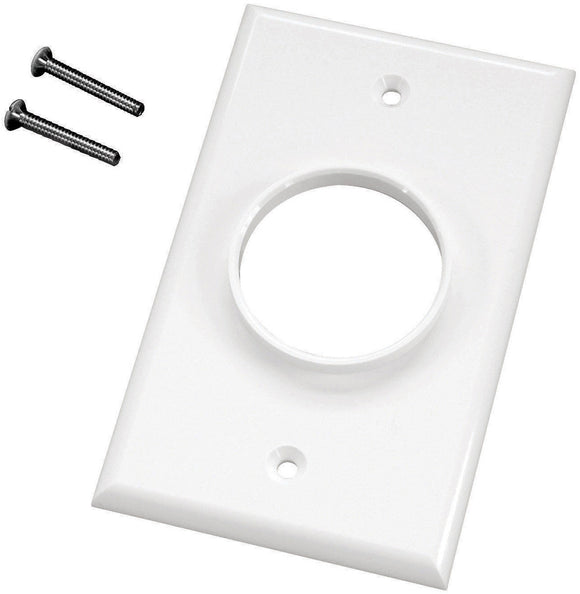 Midlite Single-Gang Almond Wireport Cable Pass Through Plate