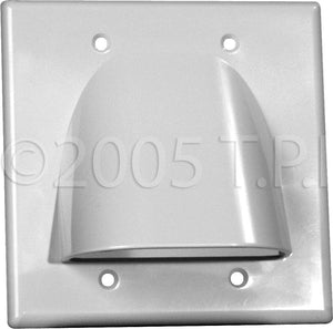 Midlite Double-Gang White Bulk Cable Pass Through Plate