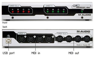 M-Audio USB MidiSport 4x4 4-In/4-Out Bus-Powered MIDI Interface