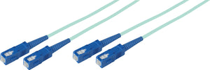 5-Meter 50/125 Fiber Optic Patch Cable Multimode Duplex SC to SC - 10-Gig Aqua