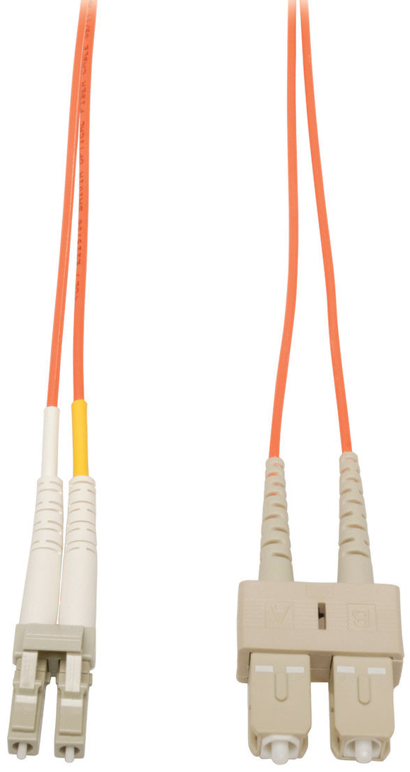 1-Meter 62/125 Fiber Optic Patch Cable Multimode Duplex LC to SC - Orange