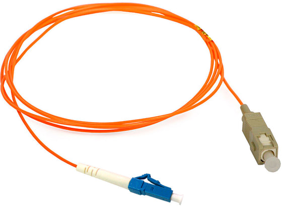 1-Meter 62/125 Fiber Optic Patch Cable Multimode Simplex LC to SC - Orange