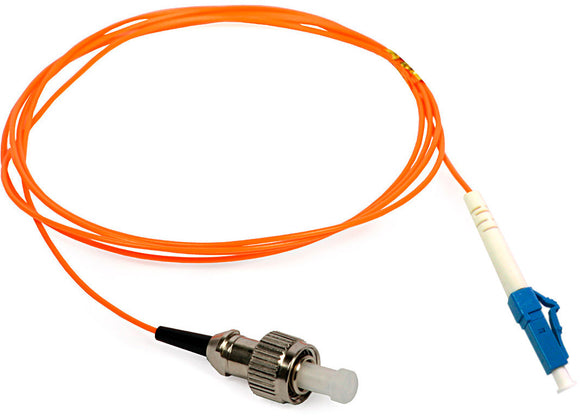 1-Meter 62/125 Fiber Optic Patch Cable Multimode Simplex ST to LC - Orange