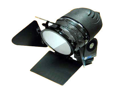 Bescor 35w DC Camera Mount Light with Barn Doors Diffusion Filter & P Tap