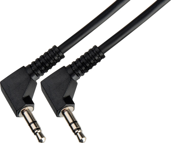 Mini Right Angle 3.5mm Stereo Male to Right Angle 3.5mm Stereo Male Audio Cable 10FT