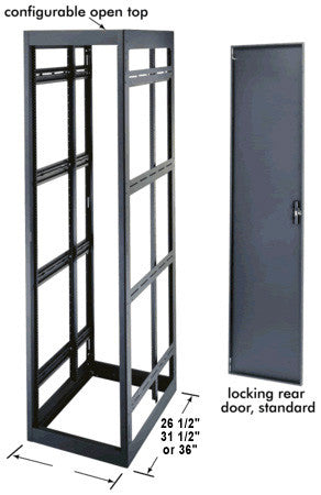 MRK-4042 40 Space Rack Enclosure 39.5 in Depth with Rear Door